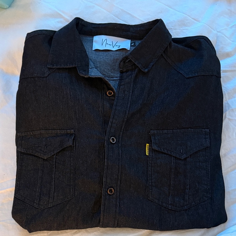 New Vay Denim Western Shirt - Picture 2 of 3